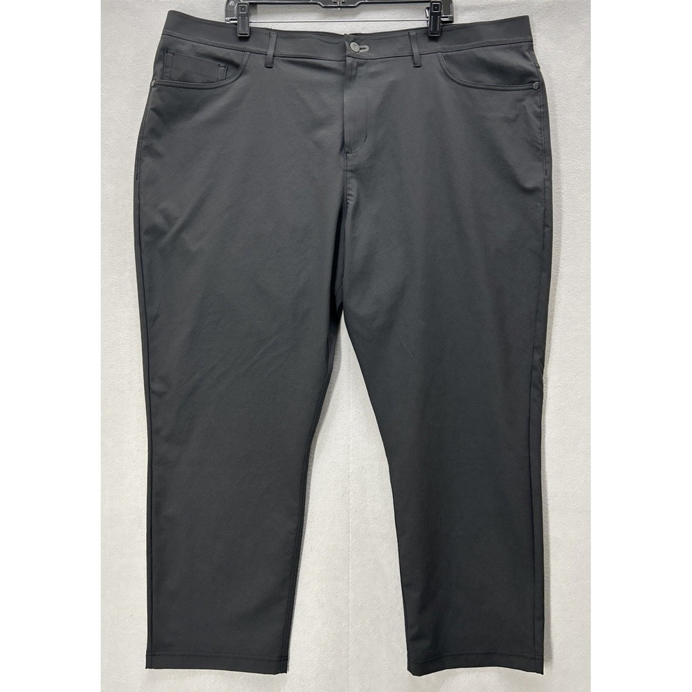 Public Rec Pant Men 44x27 Black Chino Tech Flat Front Straight Leg Dealmaker